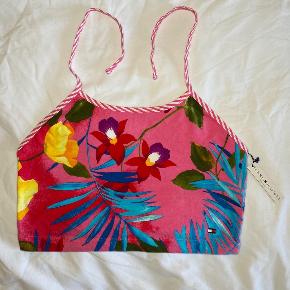 Tommy Hilfiger women’s floral bikini top NEW